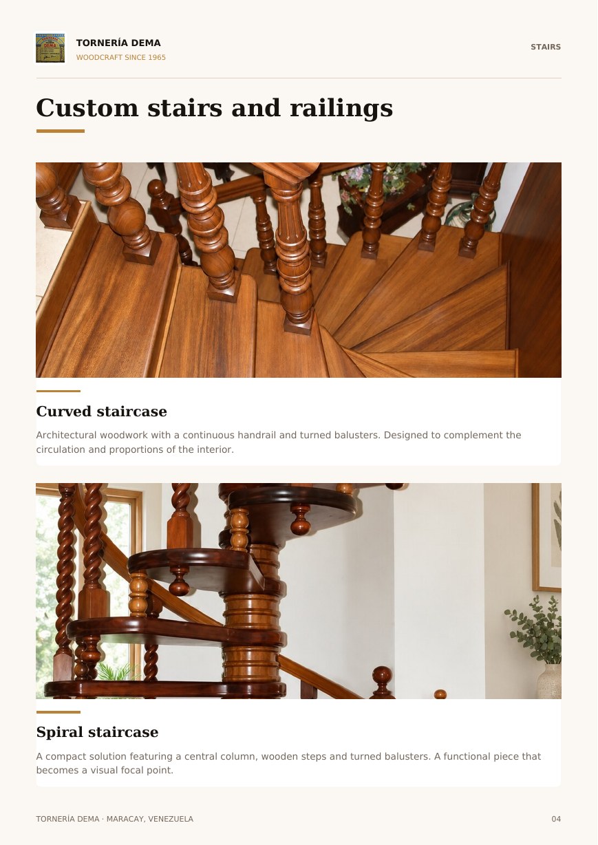 Page 4 of the Tornería Dema English catalog
