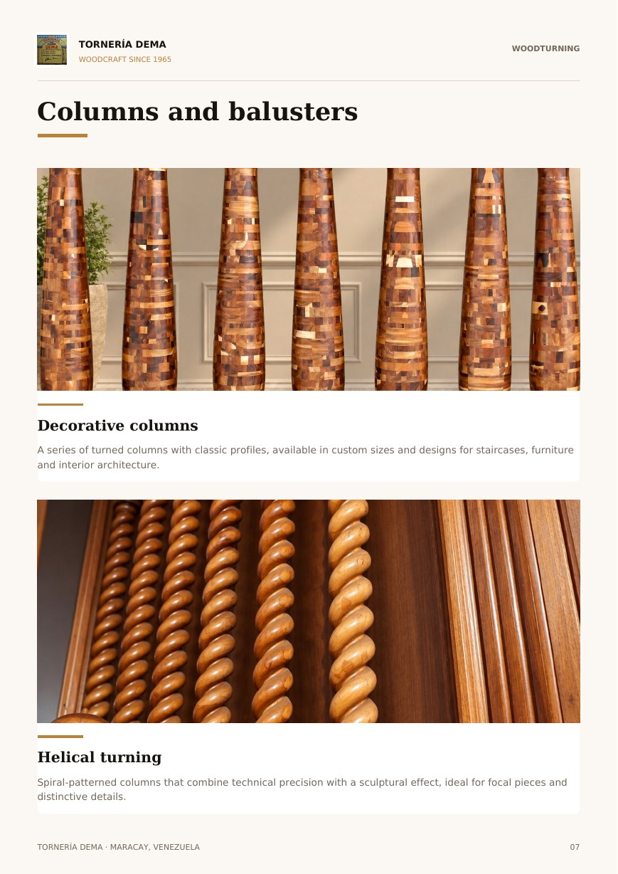 Page 7 of the Tornería Dema English catalog