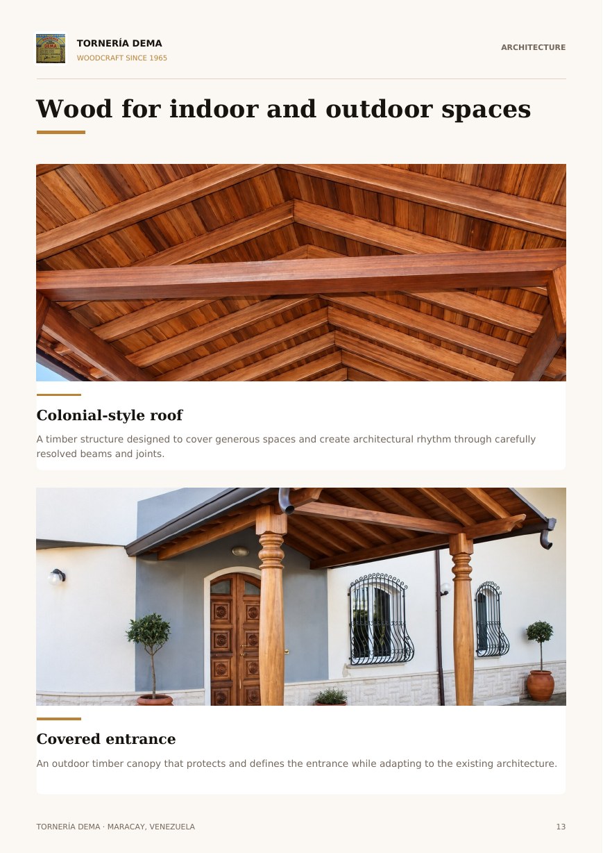 Page 13 of the Tornería Dema English catalog